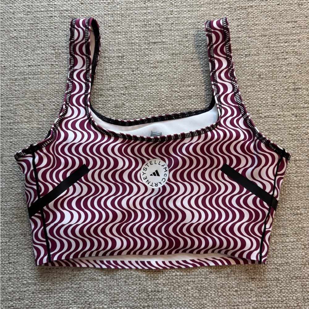 Adidas by Stella McCartney Wavy Purple Crop Top - Picture 4 of 5